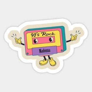 Music cassette man - Madonn Sticker